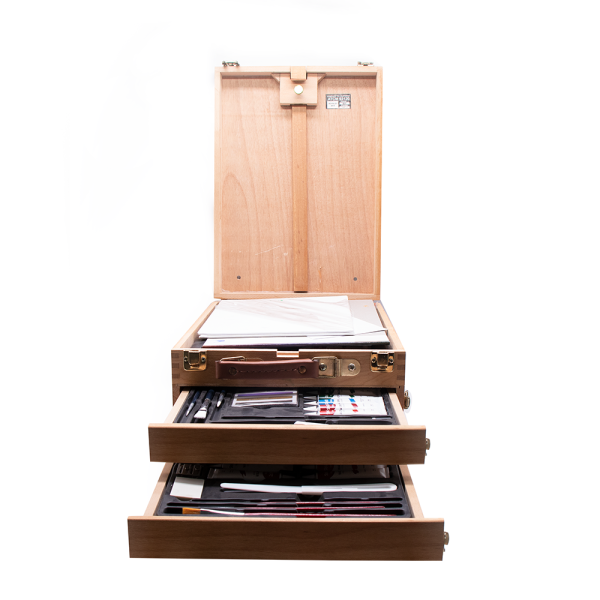 portable artist kids wooden painting art set for drawing