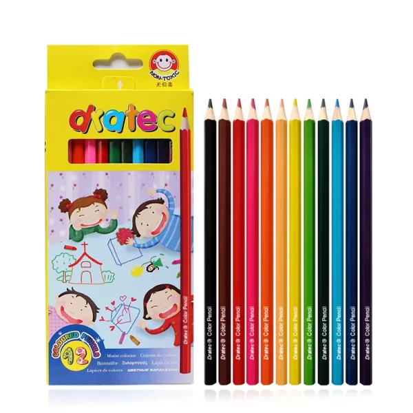 ALTA QUALIDADE 12 PCS CONJUNTO PERSONALIZADO LOGO COR PÁNCILAS COR DE MADEIRA CONJUNTO DE PÁNCILAS COLORIDAS ESCOLA FORNECIMENTOS LAPICES DE COLORES