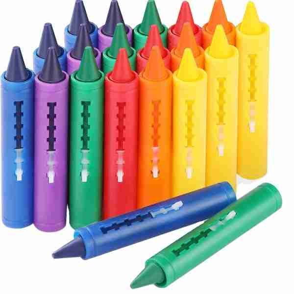 8 Pieces Wholesales Free Sample Bathtub Crayons Washable Easy Clean Colorful Bathtub Markers Toys Shower Crayons Set Round