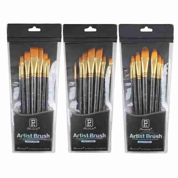 Panwenbo Good Price 7pcs Professional Oil Painting Brush Customize Logo Art Paint Brushes For Artist Students