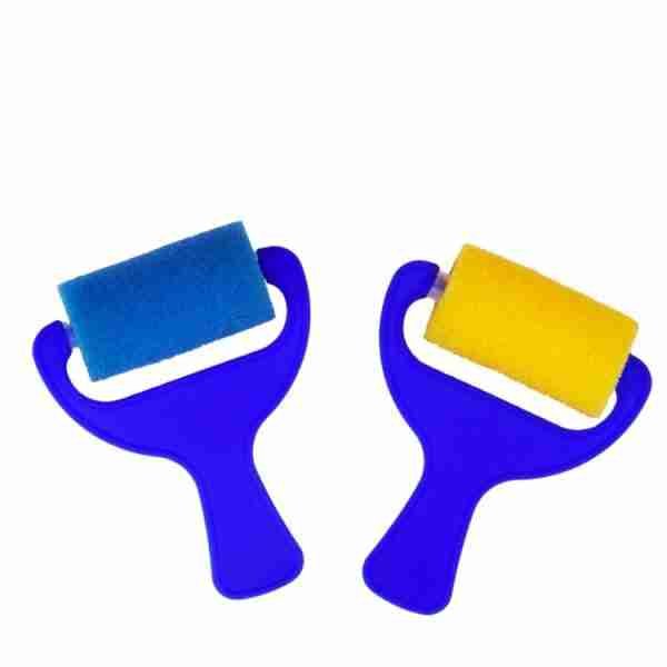 Convenient Durable Nontoxic Kids Sponge Roller Brush Set For Arrt Drawing