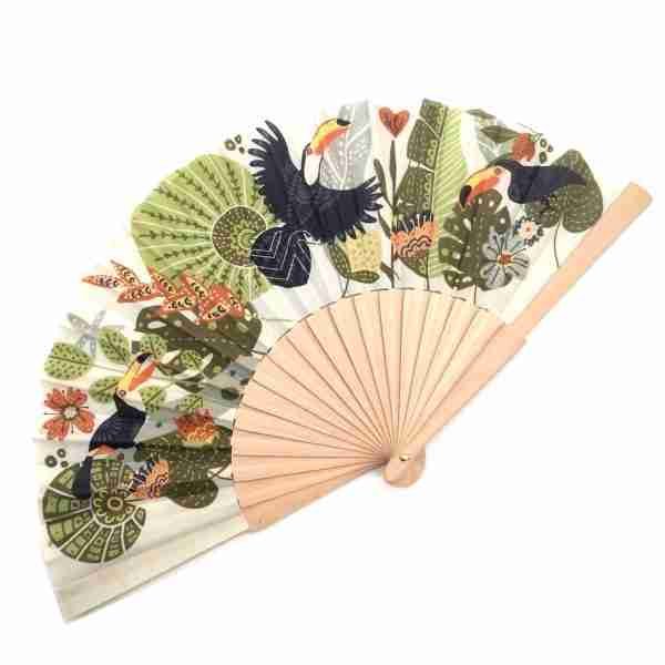 Beautiful Wooden Folding Hand Fan, Bamboo Hand Fan with Custom Bag