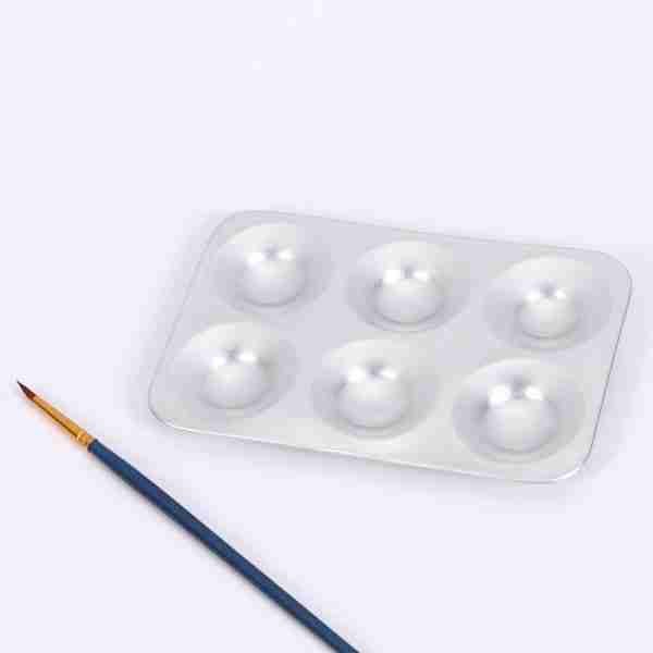 6 wells square shape aluminum artist painting palette manufacturer