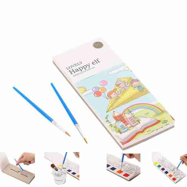 Coloring Book for Kids, Portable Watercolor Coloring Book, Pigment, Graffiti Painting