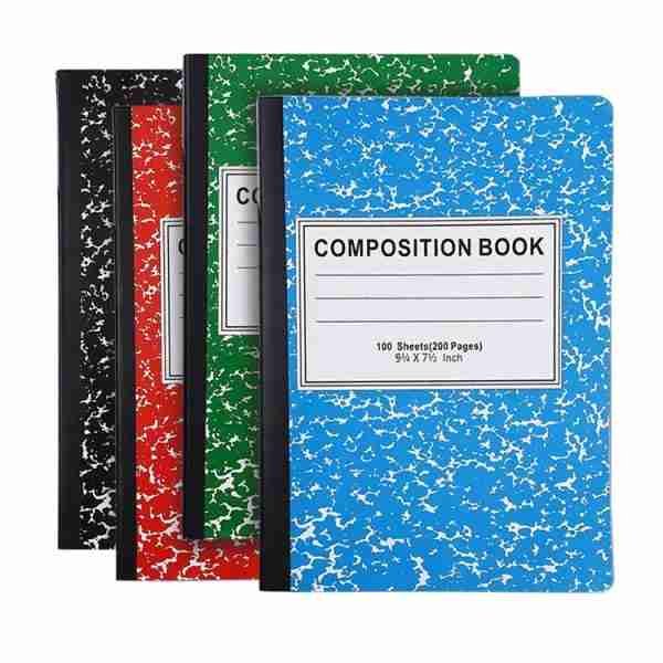 American School Supplies Notebook with 100 Sheets Hardcover Marble Composition Stationery Notebooks