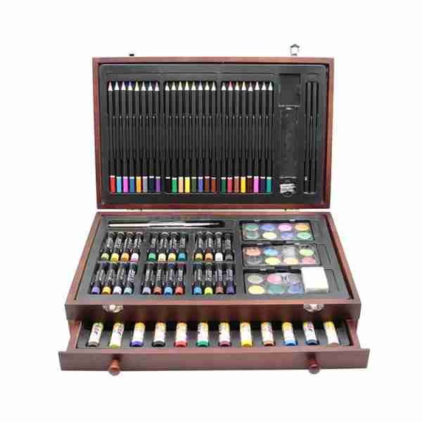 38.2 x 26.5 x 8cm wooden box drawing art set for beginner