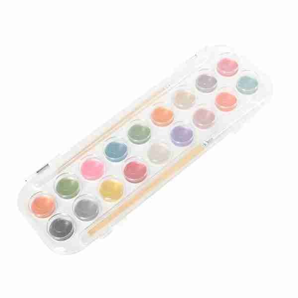 Signature Metallic Watercolor Set, 18 Piece Pearl Paint, Perfect for Wall, Paper, Canvas, and Wood Painting