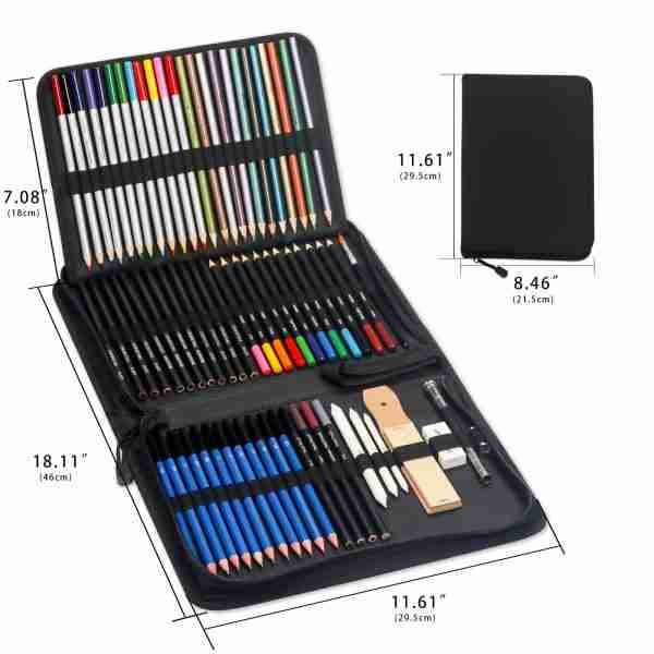 Metallic Watercolor Colored Pencils, Nylon AVL Pencils, 120 Colors, 72 Pieces