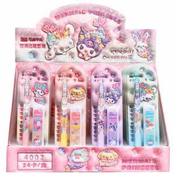 DHF 282 New Arrival Anime Sanrio Mechanical Pencil 0 5 Cartoon Metal Clip Automatic Pencil Student Stationery